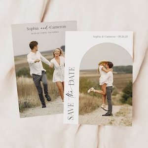 Save the Date Vorlage mit Foto, bearbeitbar Save the Date Karten, Foto Save the Date, Minimalist Save the Date, Instant Download - Rylie