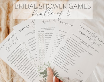 Whitley - Pumpkin Bridal Shower Games Bundle, White Pumpkin Bridal Shower Games Printable, Bundle of 5, Editable Template Instant Download