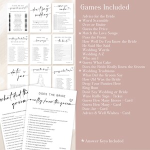 Paquete de juegos de despedida de soltera, Juegos de despedida de soltera minimalistas, Paquete de juegos de despedida de soltera moderno, Descarga totalmente editable - Myla imagen 4