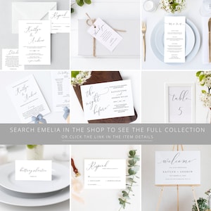 The Night Before Rehearsal Dinner Invitation, Elegant Simple Modern, 100% Editable, Instant Download Emelia image 7