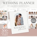 300+ Page Canva Wedding Planner Template Bundle, Editable Wedding Planning Book, Day Of Wedding Binder, Wedding Checklist Planner - Rylie