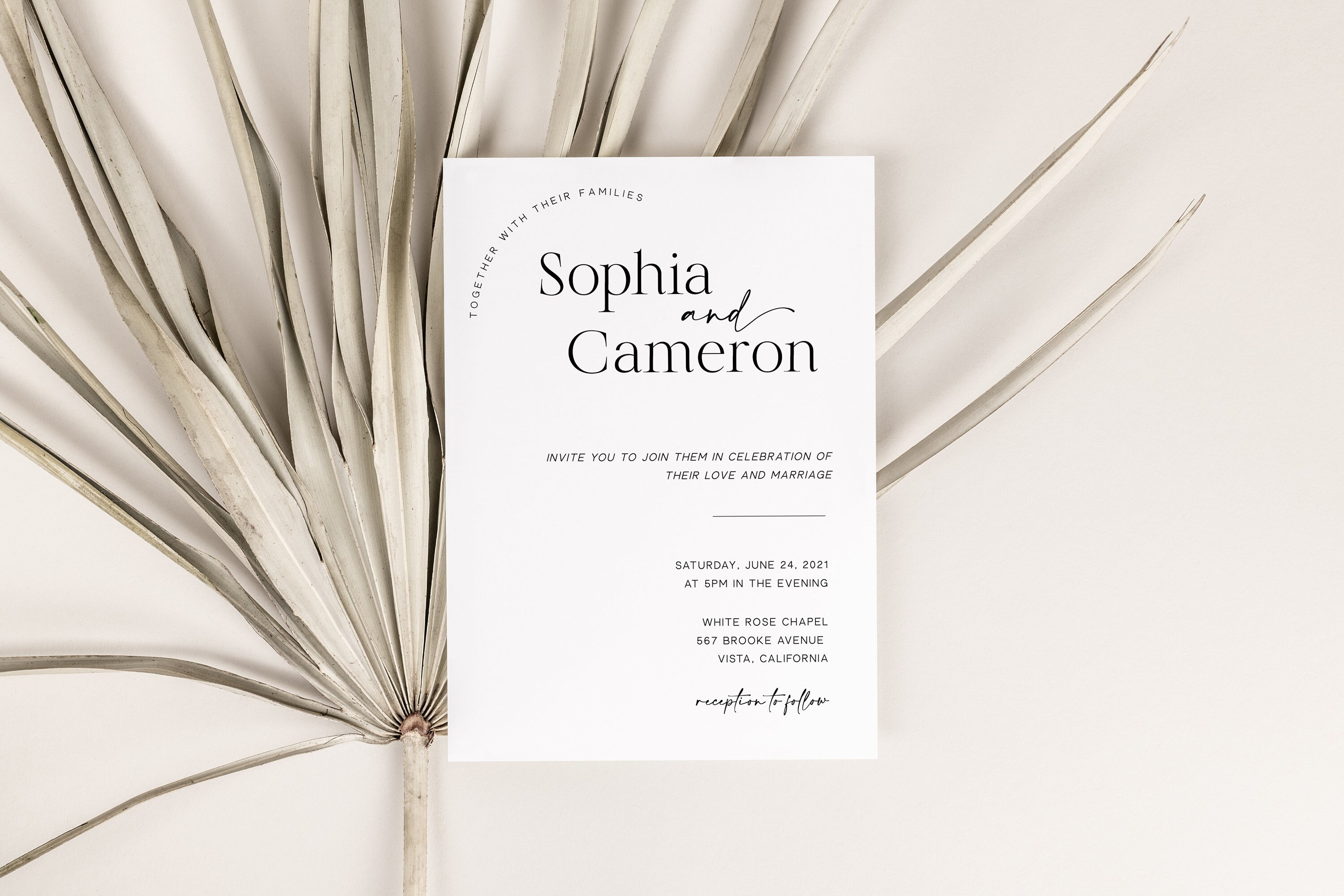 EDITIERBARE Hochzeitseinladung Vorlage Download, moderne minimalistische Hochzeitseinladung, druckbare Hochzeitseinladung Sofortiger Download - Rylie