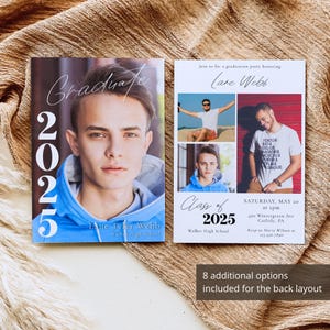 Photo Graduation Invitation Template, Editable Graduation Announcement, Senior Graduate Party Invitation, Graduation Party Invite - Lane