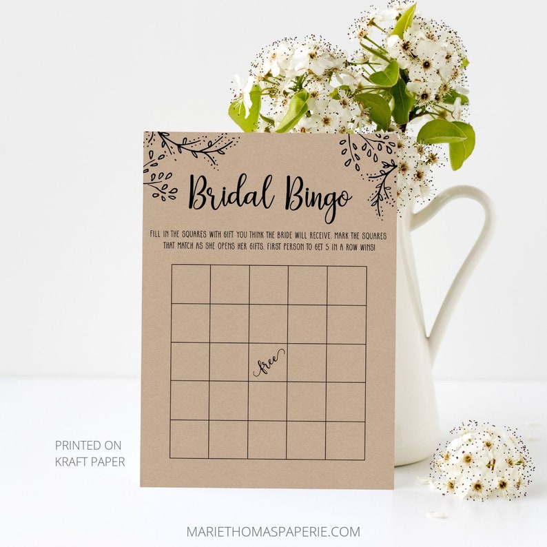 Savanah Bridal Shower Bingo Bridal Shower Games Printable image 0