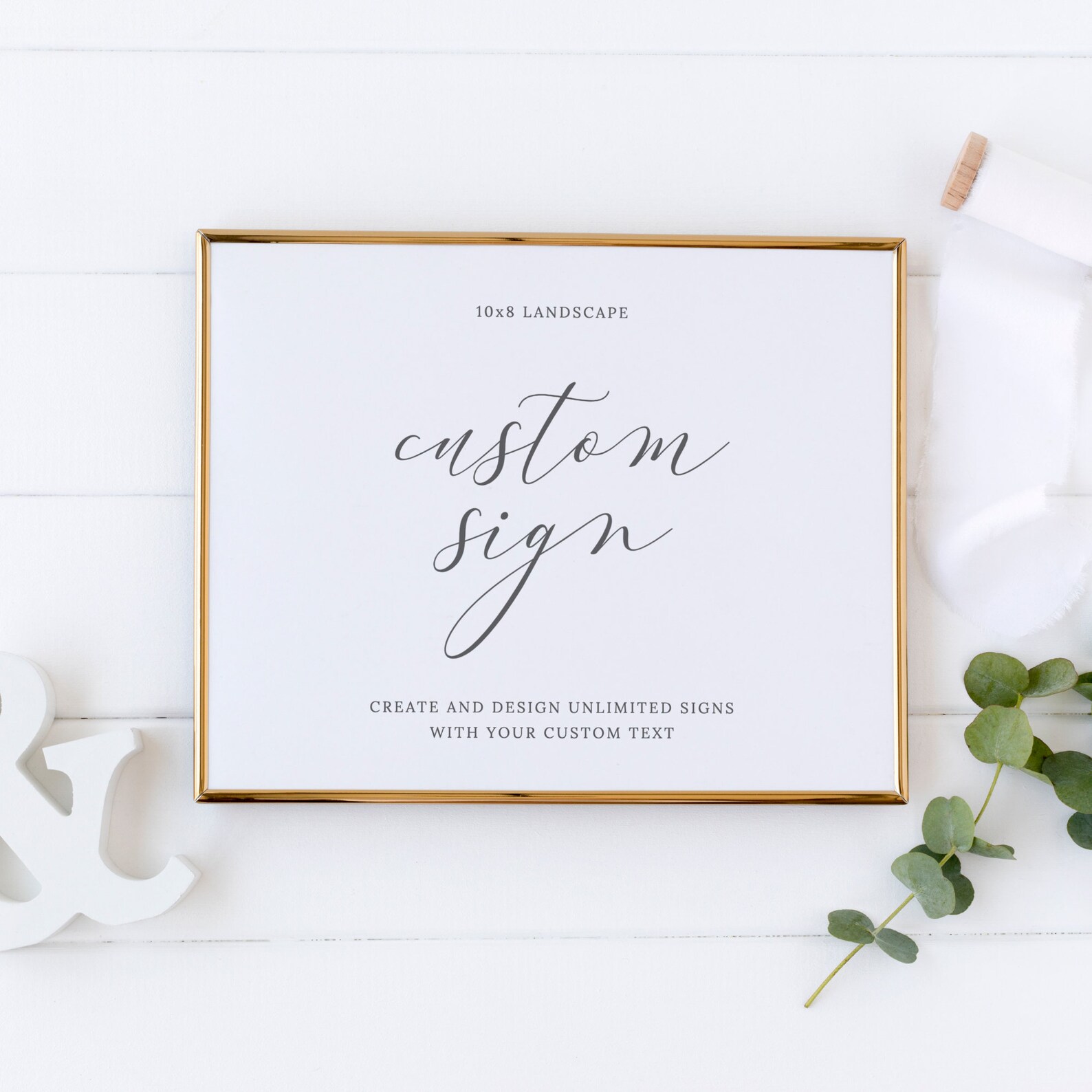 Custom Wedding Sign Template, Elegant Script Wedding Sign Kit, Create ...