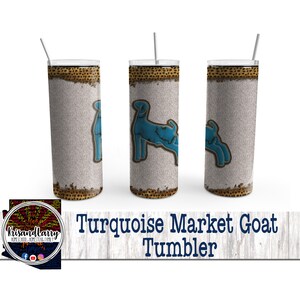 20 oz Stainless Steel Farm, livestock, Turquoise Market Goat Boer Tumbler
