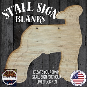 Lamb Wood Stall Sign Blank | Dorper Market Lamb Cutout | DIY Livestock Show Sign for 4H & FFA | Paintable Sheep Decor | Farm Animal Blank