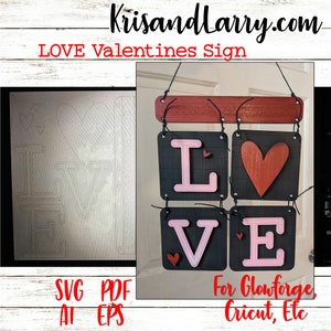 Farmhouse, LOVE valentines, Valentine&#39;s sign with heart for Cricut, Silhouette, Glowforge, - DIGITAL FILE