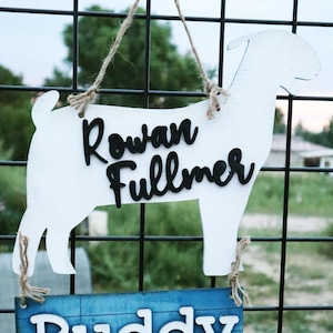 Custom Stall Signs - Cutout, Livestock, Steer, Lamb, Goat, Pig, Swine, Dairy goat, turkey