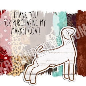 Thank you Buyers gift Livestock Show goat, market goat, boer with Barn wood Tumbler Sublimation file  - DIGITAL FILE, PNG