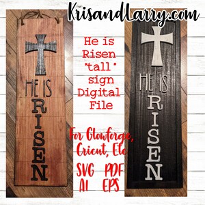 Él es Resucitado, Christian Digital File, SVG, Digital, Cricut, Glowforge, Pascua, Jesús, Laser Cur File, Glowforge File, SVG, PDF, Religioso