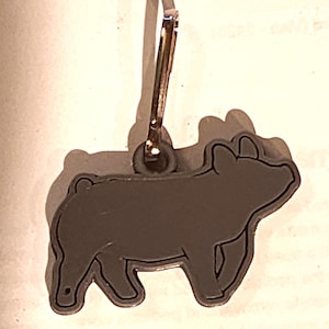 Livestock zipper pull, zipper charm, lamb, sheep, market goat, steer, pig, hog