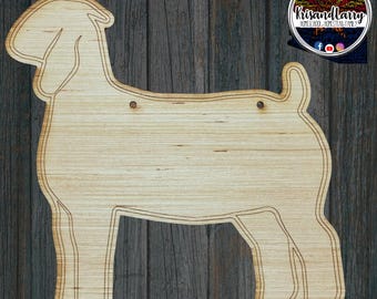 Può includere: Un ritaglio di legno di una capra, adatto per progetti di artigianato. Il ritaglio non è dipinto e ha una finitura in legno naturale.