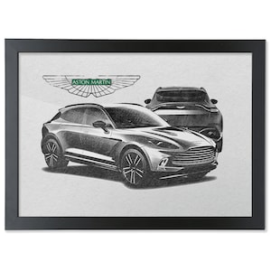 Aston Martin DBX Sketch Wall Art Poster