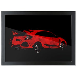 Honda Civic Type R FK8 Wall Art Poster Red
