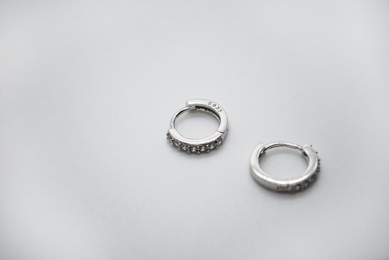 Silver Huggie Hoop Earrings Small Silver Hoop Earrings Etsy