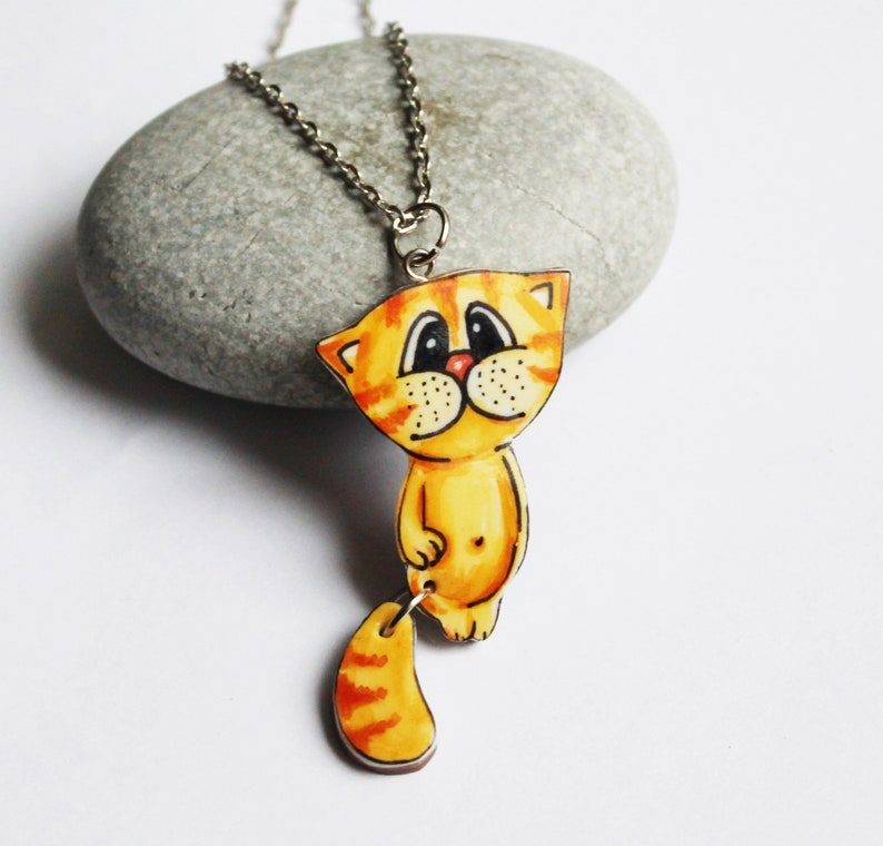 Ginger cat Pendant Personal cat pendantkitten necklace Etsy