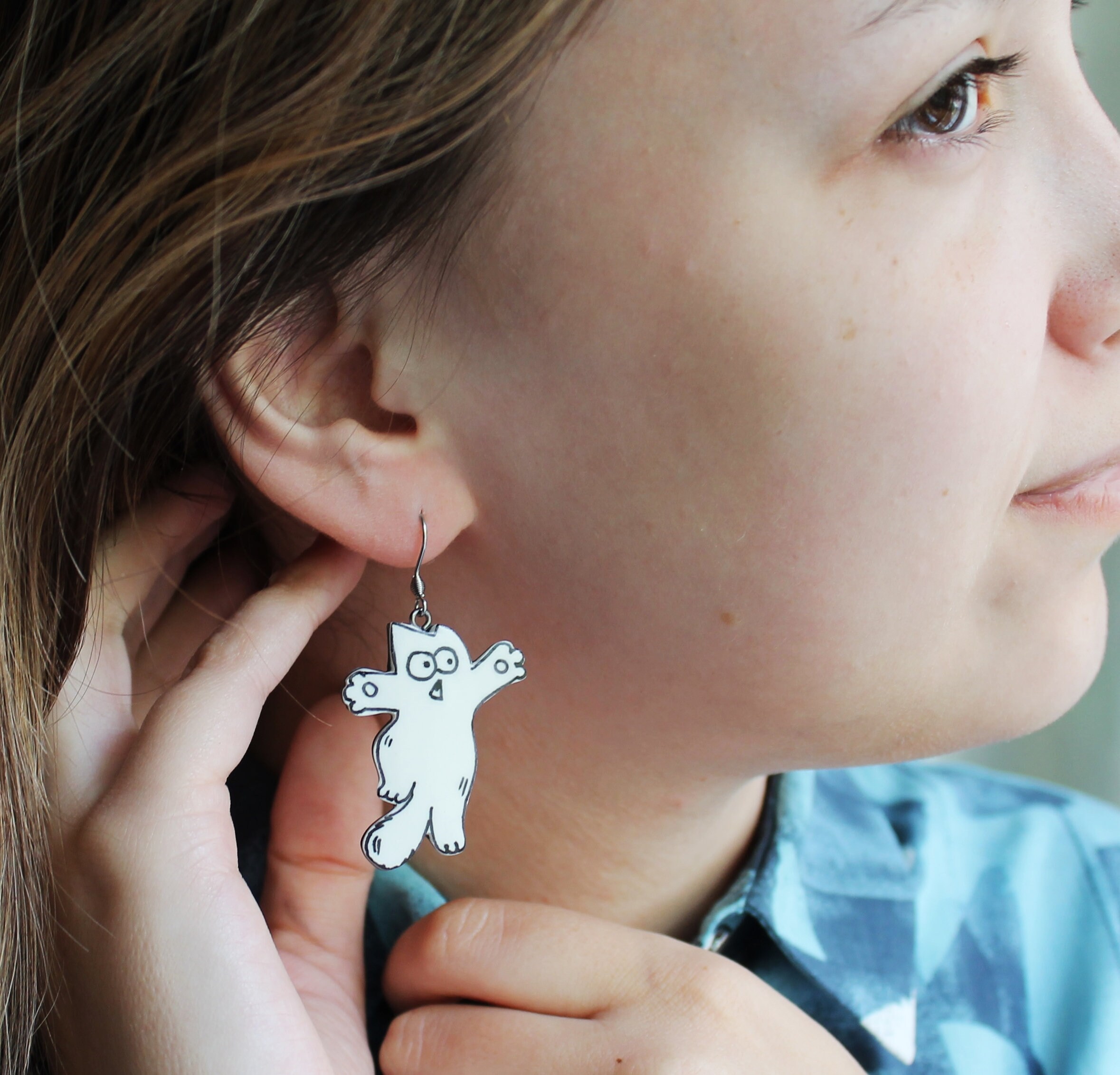 Funny cats earrings Kittens earrings Cute pusheen cats Etsy