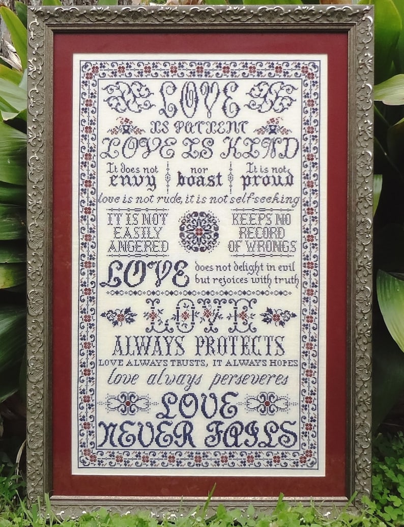 I Corinthians 13 the Love Chapter Bible Christian Antique Etsy