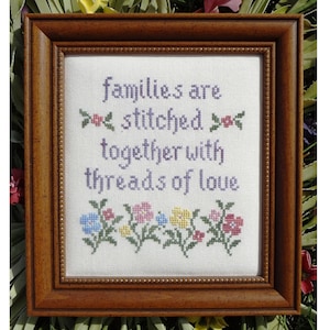 Threads of Love Inspirational Cross Stitch Pattern My Big Toe Designs ~ PDF Instant Digital Download