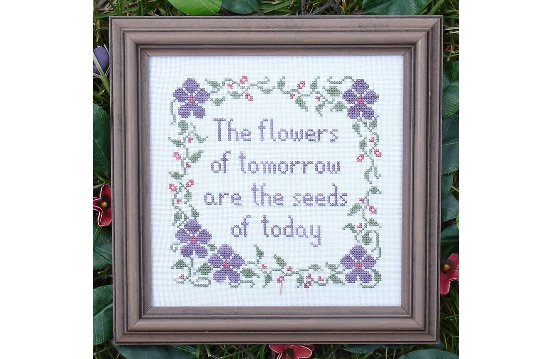Flowers of Tomorrow Inspirational Cross Stitch Pattern My Big Etsy