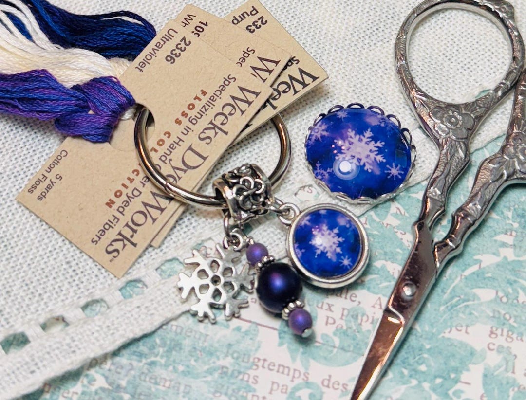 Purple Snowflake ~ Thread Keep & Needle Minder ~ Needlework Set ...