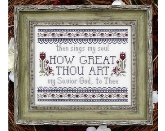 How Great Thou Art Hymn Cross Stitch Pattern My Big Toe Designs ~ PDF Instant Digital Download