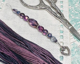 Very Violet ~ Handy Threader ~ Needlework Accessory ~ Cross Stitch Embroidery ~ Get a grip on needle threading