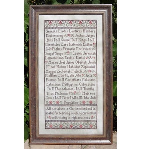 Books of the Bible with II Timothy 3:16 Christian Cross Stitch Pattern My Big Toe Designs ~ PDF Instant Digital Download