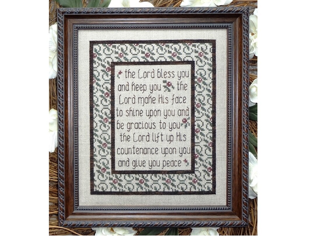 The Lord Bless You Numbers 6:24-26 Bible Christian Cross Stitch Pattern ...