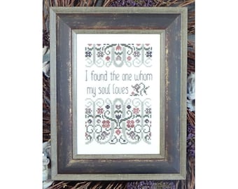 I Found the One ~ Song of Songs 3:4 Wedding Cross Stitch Pattern