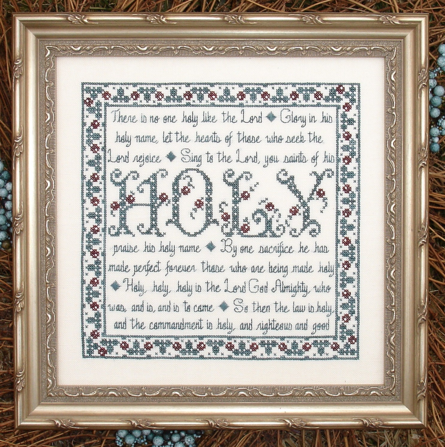 【希少！】Cross stitch letters BIBLE Building Blocks Holy Bible Christian Cross Stitch Pattern My