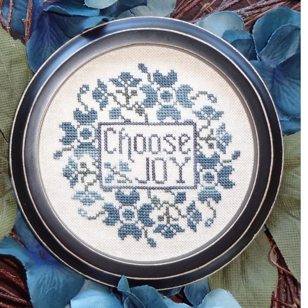 Choose Joy Inspirational Cross Stitch Pattern My Big Toe Designs ~ PDF Instant Digital Download