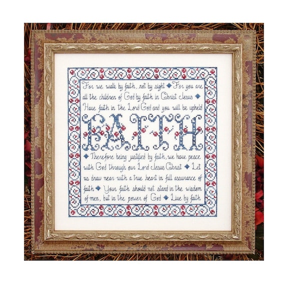 Building Blocks Faith Cross Stitch Pattern ~ My Big Toe Designs