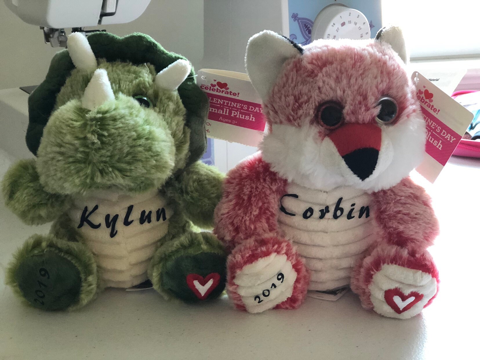 valentine plush animals