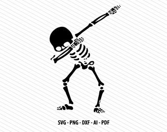 Dabbing Skeleton Svg Etsy