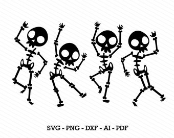 Dancing Skeleton Svg Etsy