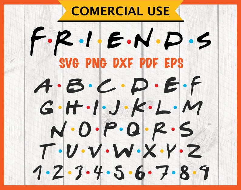 Download Friends Font SVG TTF Friends TV Show Inspired Logo Font | Etsy