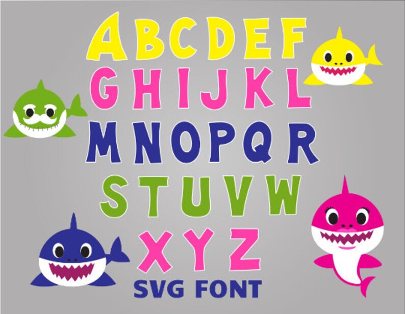 Download Baby shark svg bundle baby shark font sister svg birthday ...