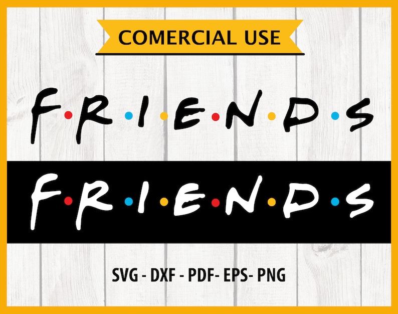 Friends logo SVG Friends TV Show Inspired Logo With Dots | Etsy