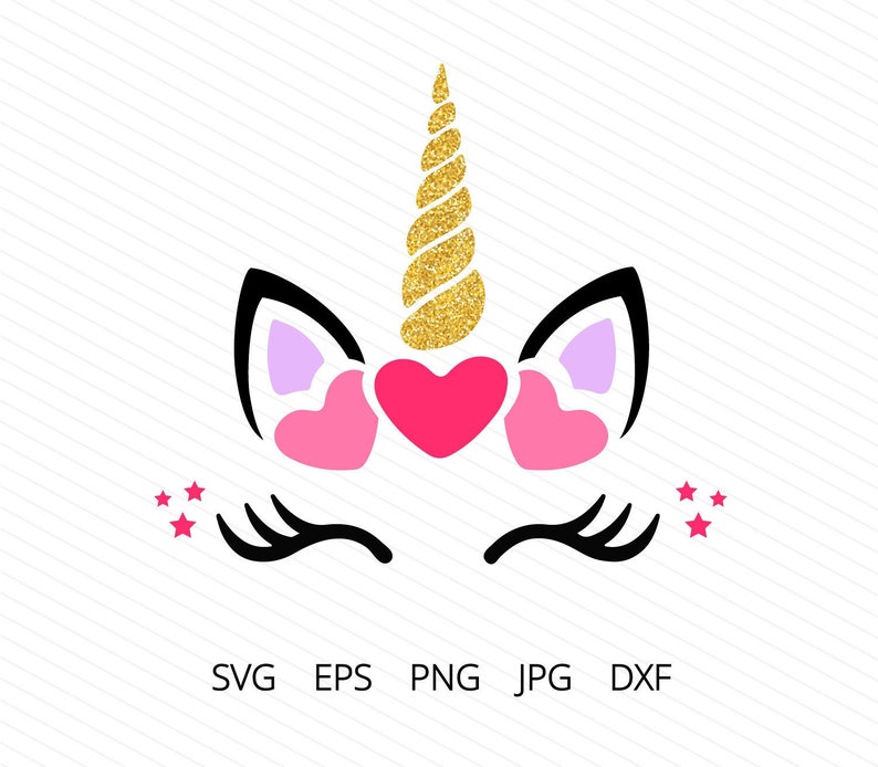 Love Unicorn Cricut Heart Silhouette Cut File Svg Dxf Eps Jpg Png Unicorn Face Svg Unicorn Eyelashes Svg Heart Svg Valentine Svg Love Svg Clip Art Art Collectibles