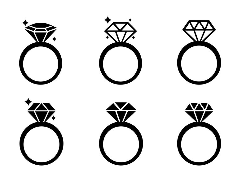 Ring SVG cut file for Cricut and Silhouette. Engagement