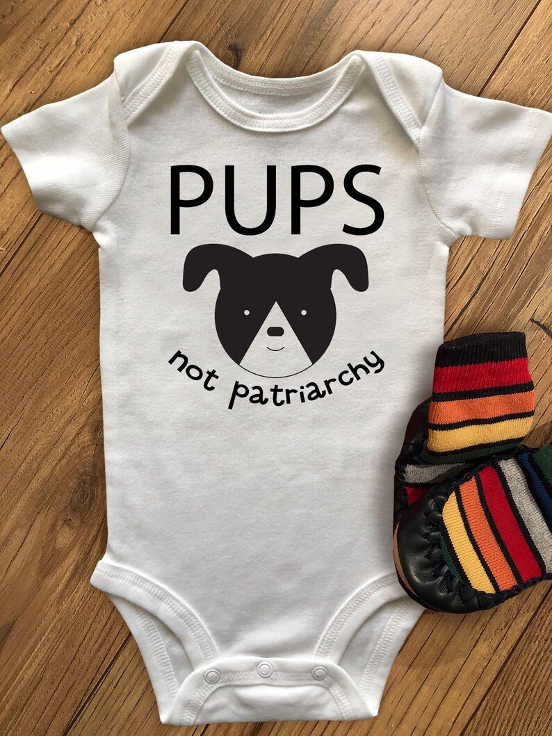 Pups not Patriarchy Feminist Bodysuit