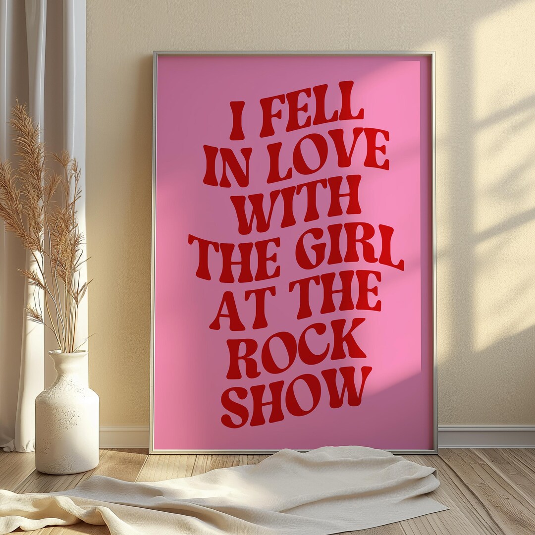 Emo Rocker Poster Rock Show Music Print: Rock Emo Pop Punk Lyric Poster Wall Art - Etsy