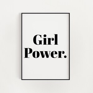 Pôster com estampa de poder feminino, arte de parede feminista, presente de aniversário com citação de amor próprio para casa nova, ideias de presentes para meninas, sua melhor amiga