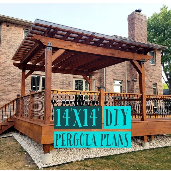 Build Your Own Pergola / 14'x14' / DIY Plans/Pergola Plans