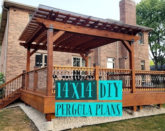 14'x14' Pergola DIY Plans (PDF Download)