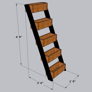 DIY Vertical Ladder Planter Plan image 3