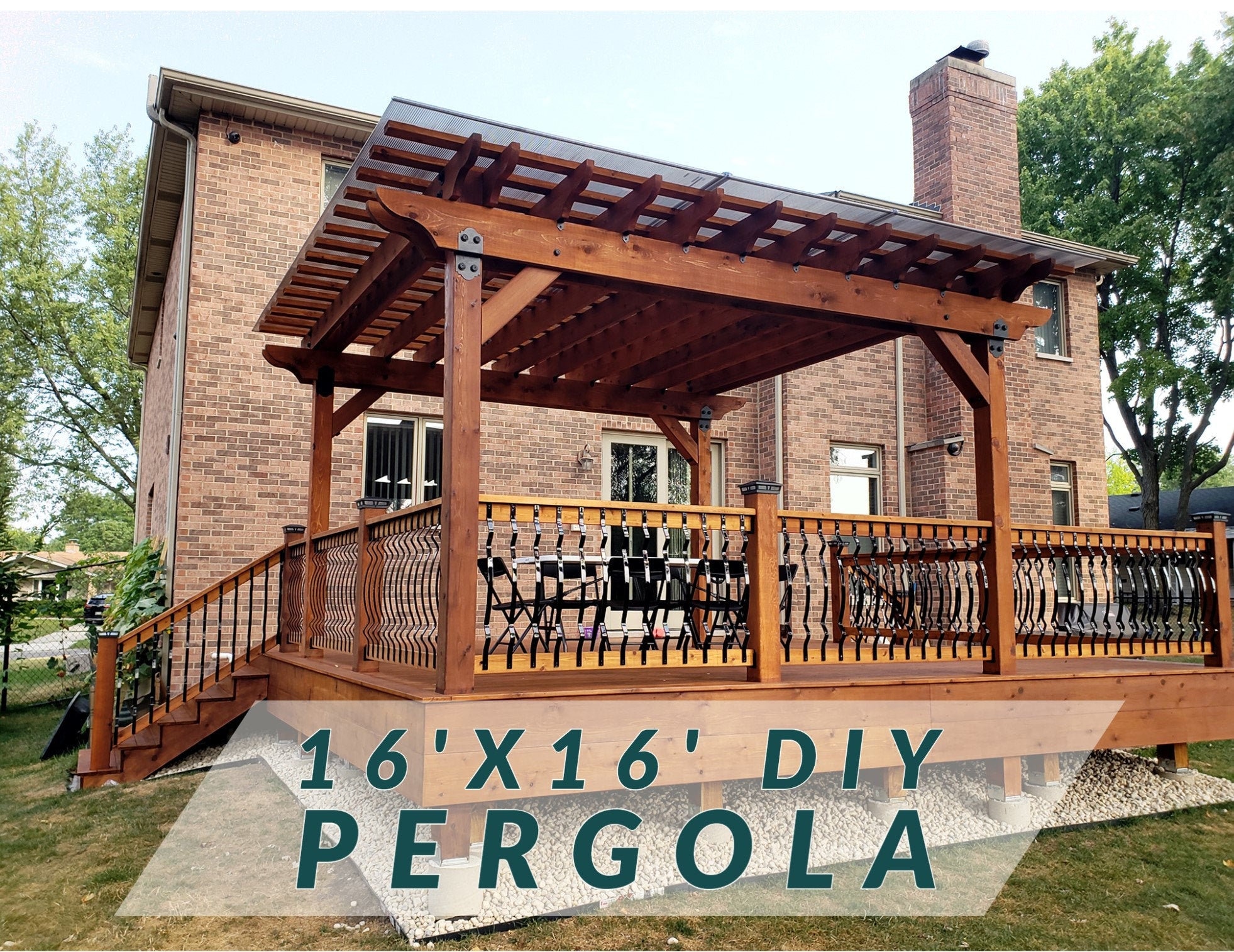 Build Your Own Pergola / 16'x16' / DIY Plans/Pergola Etsy