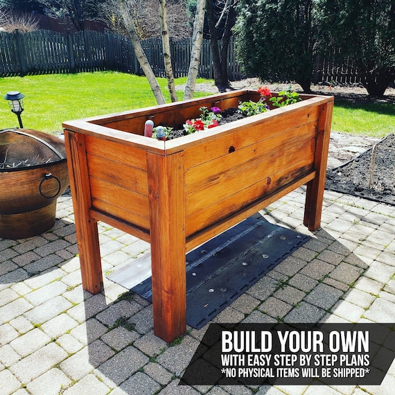 Raised Planter Plan, 8'x3' Veggie Planter Box With Stand Plan, Outdoor  Planter, Raised Garden Bed Plan, Wood Planter (Download Now) 